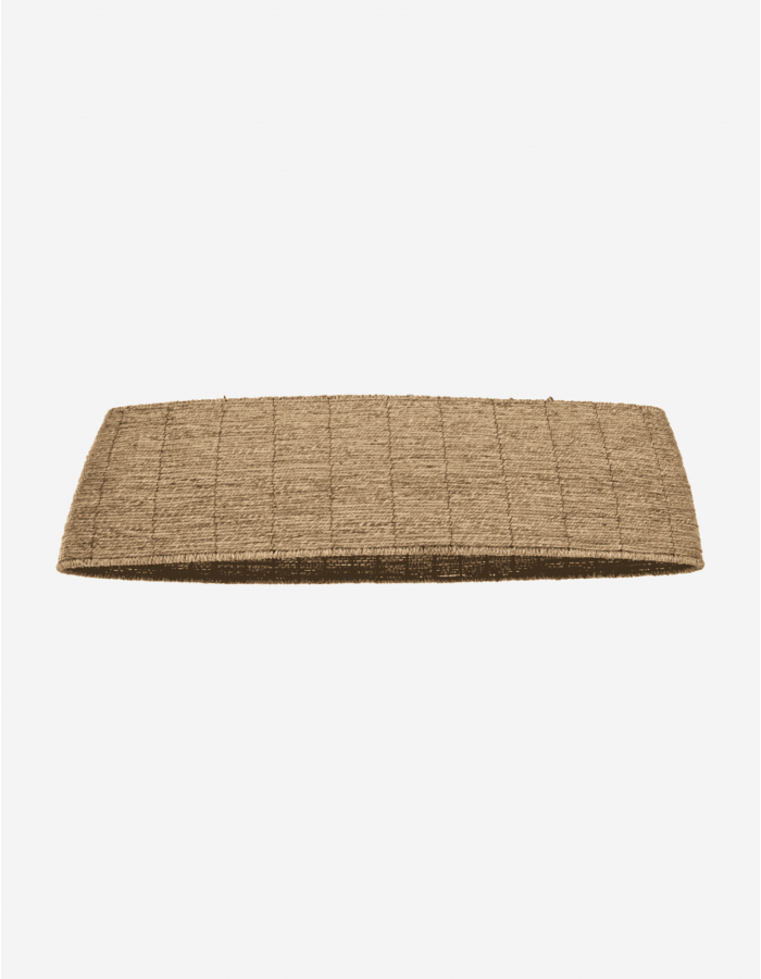 PANTALLA FIBRA METAL NATURAL 100X29X27