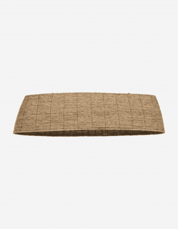 PANTALLA FIBRA METAL NATURAL 100X29X27