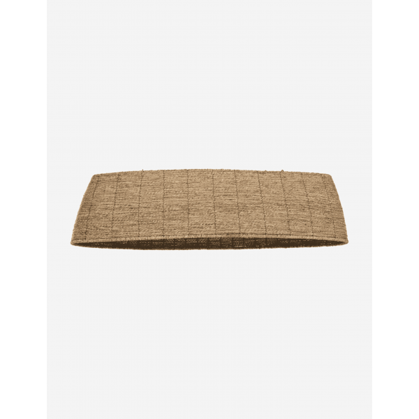 PANTALLA FIBRA METAL NATURAL 100X29X27
