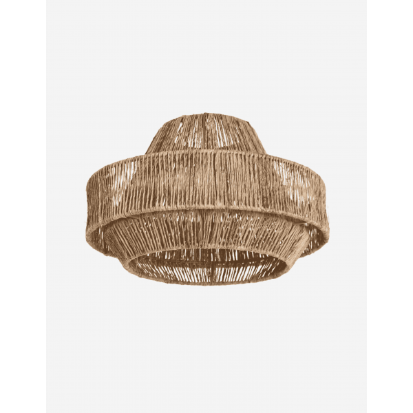 PANTALLA YUTE METAL 33X33X20 NATURAL