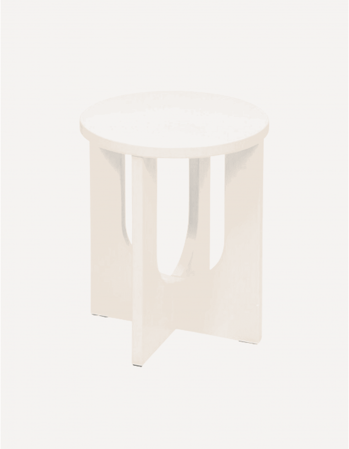 MESA DE CAFÉ "BLOOM" 40CM MARFIL