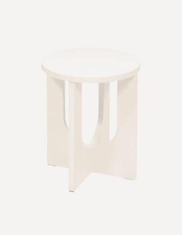 MESA DE CAFÉ "BLOOM" 40CM MARFIL