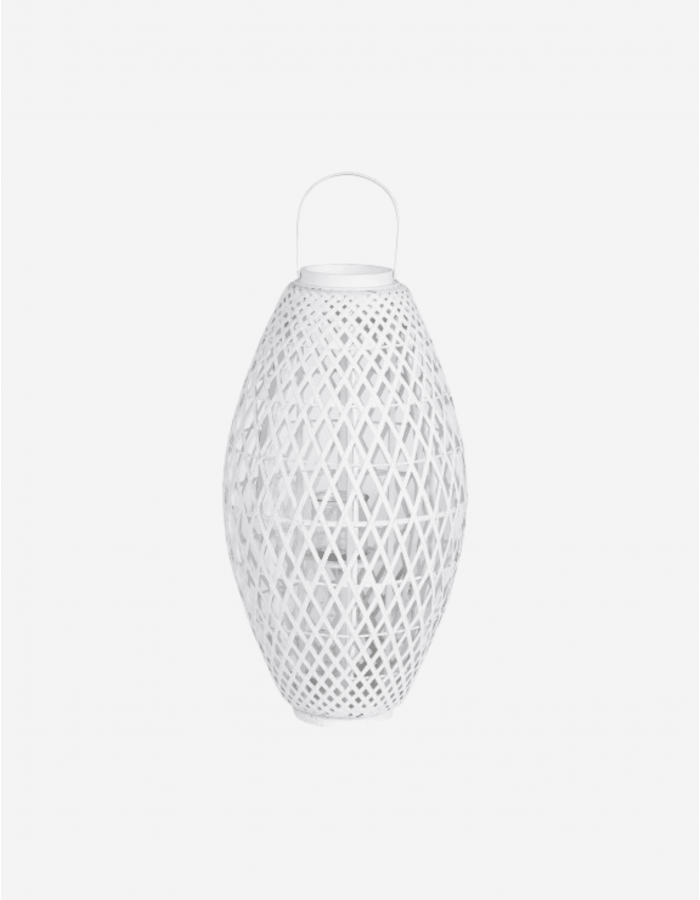 PORTAVELA BAMBÚ CRISTAL TRENZADO BLANCO