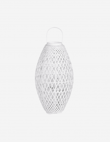 PORTAVELA BAMBÚ CRISTAL TRENZADO BLANCO
