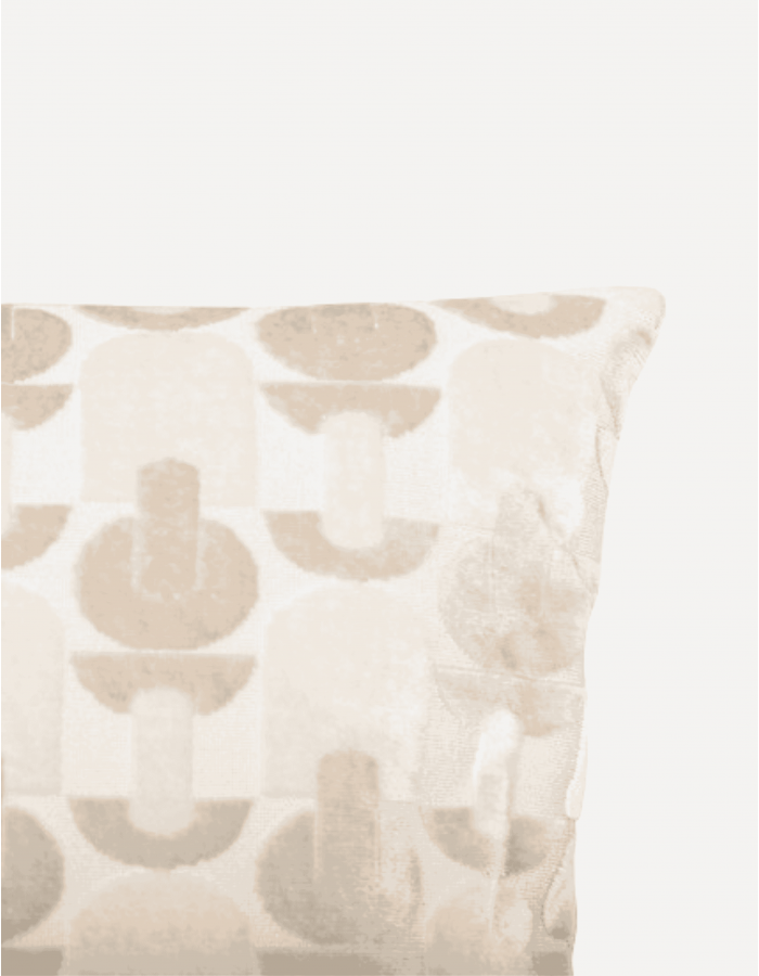 COJIN JACQUARD LUNA 35X55 TERCIOPELO BEIGE