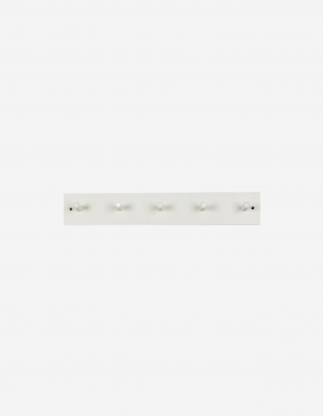 PERCHERO MADERA BLANCA 5 GANCHOS