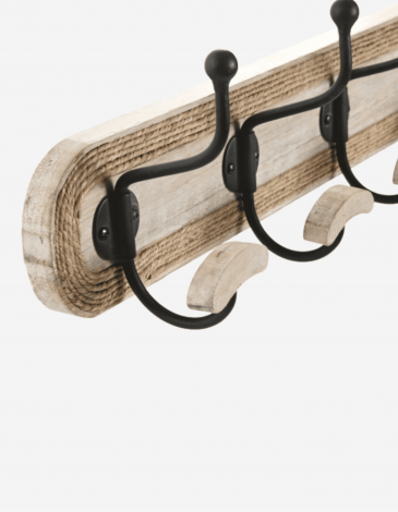 PERCHERO PARED MANGO CUERDA 4 GANCHOS