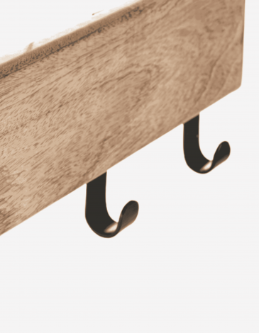 PERCHERO PARED MANGO 3 GANCHOS