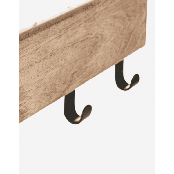 PERCHERO PARED MANGO 3 GANCHOS