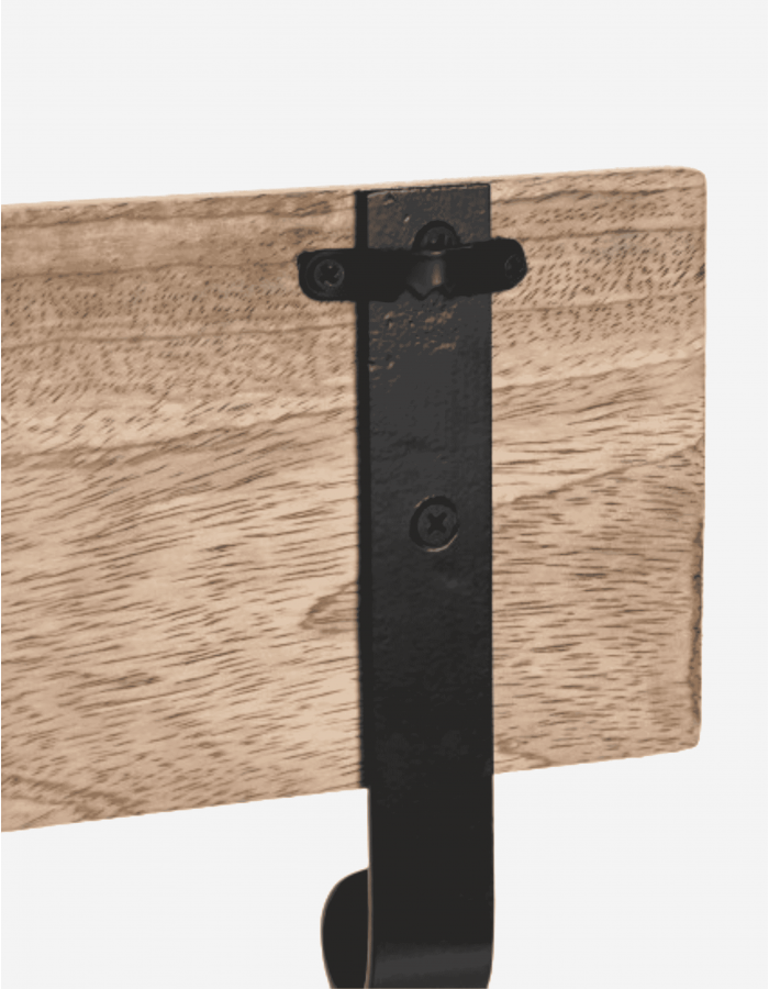 PERCHERO PARED MANGO 3 GANCHOS