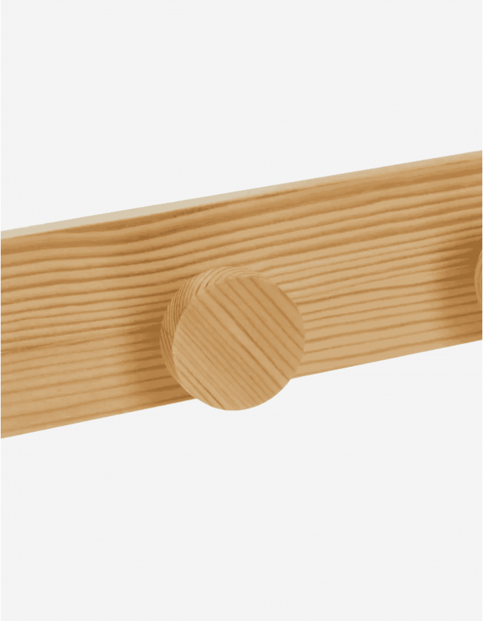 PERCHERO 4 GANCHOS PINO NATURAL 