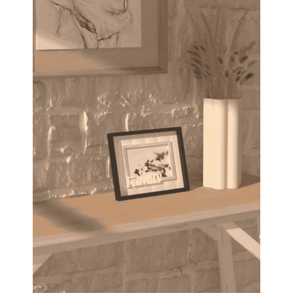 --MARCO DE FOTOS "LORENZO", MADERA Y CRIST