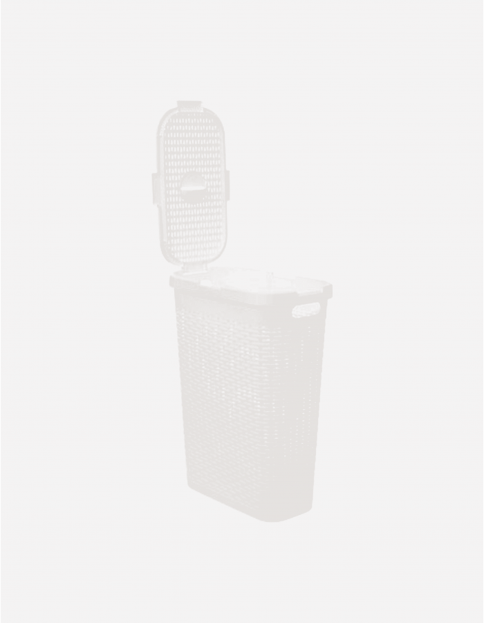 CESTO COLADA ESTRECHO 40L RATÁN BLANCO
