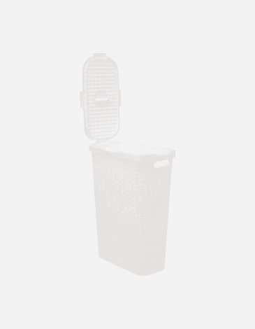 CESTO COLADA ESTRECHO 40L RATÁN BLANCO