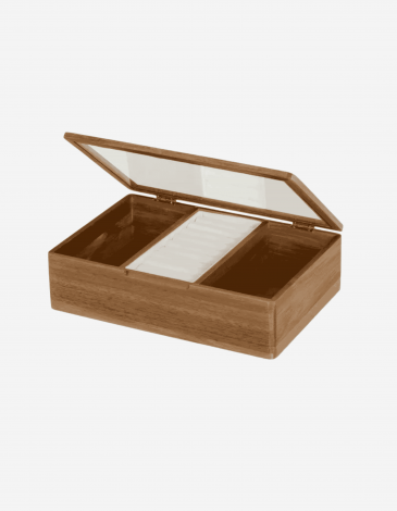 JOYERO MADERA-CRISTAL 24X16 CM