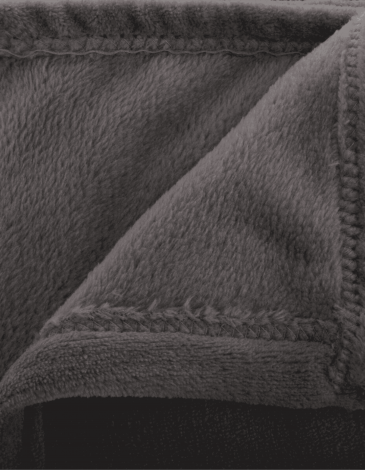 MANTA DE FRANELA 130X180 GRIS OSCURO