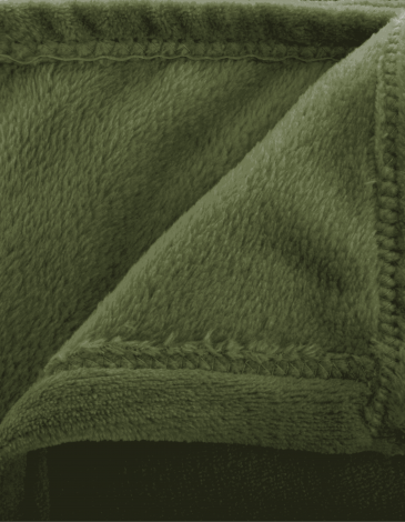 MANTA DE FRANELA 130X180 VERDE CAQUI