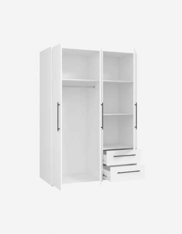 ARMARIO MOKKARIS 145X200 3P BLANCO 