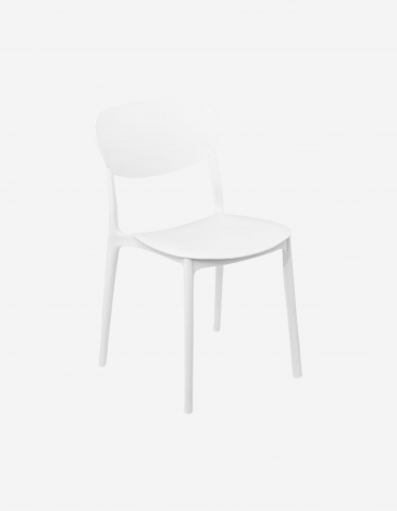 SILLA APILABLE DE PLÁSTICO BLANCA