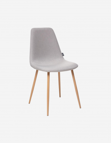 SILLA ROKA PATAS GRIS CLARO