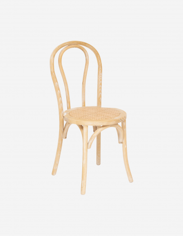 SILLA BISTRO DELMO PATAS DE OLMO NATURAL BLANQUEAD