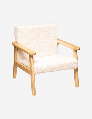 SILLÓN INFANTIL BASILE RIZO BLANCO