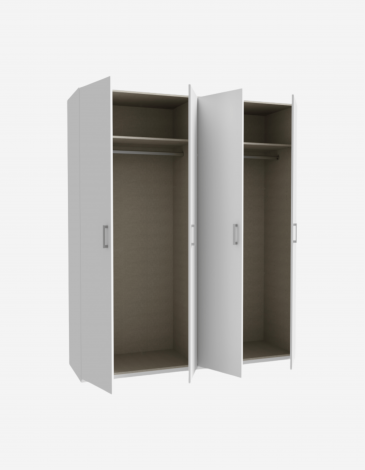 ARMARIO 4P ABATIBLES BLANCO 177CM