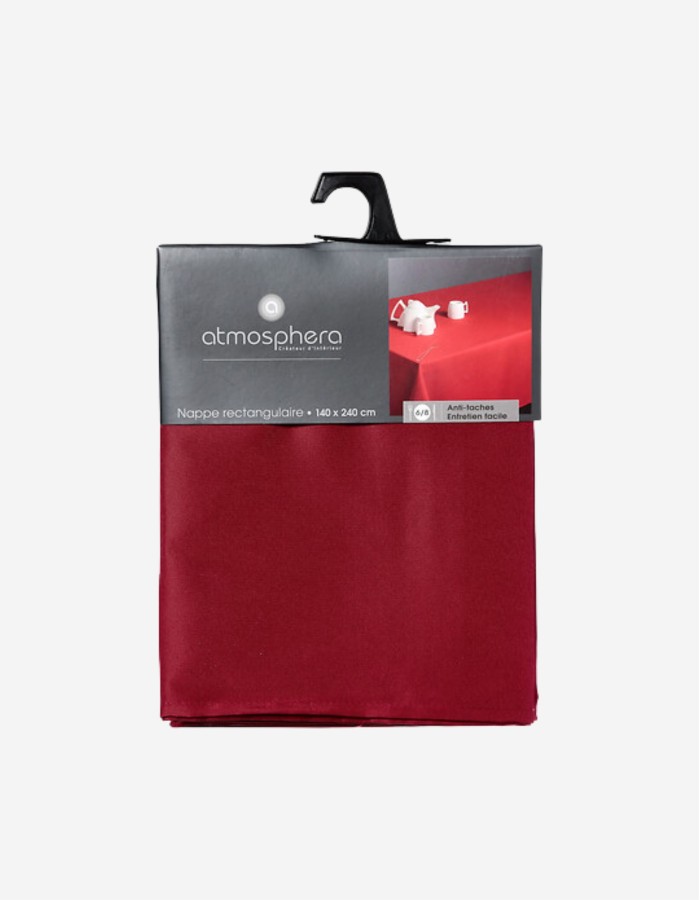 MANTEL ANTIMANCHAS 140X240 ROJO