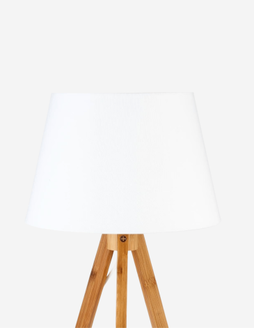 LÁMPARA TRÍPODE BAHI BAMBÚ BLANCO