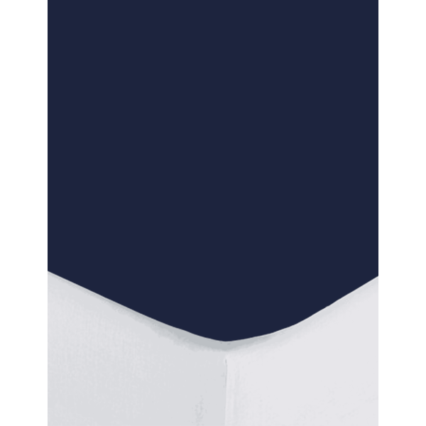SÁBANA BAJERA DE ALGODÓN, AZUL TINTA, TA