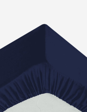 SÁBANA BAJERA DE ALGODÓN, AZUL TINTA, TA