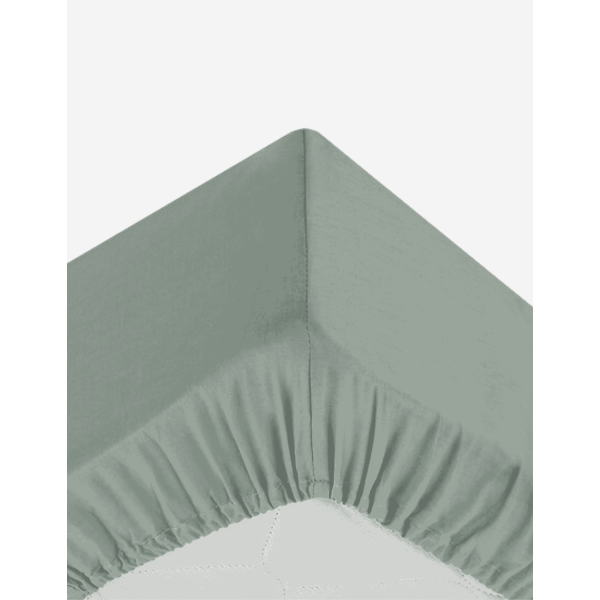 SÁBANA BAJERA DE ALGODÓN, VERDE CELADÓN,