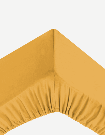 SÁBANA BAJERA DE ALGODÓN, AMARILLO MOSTA
