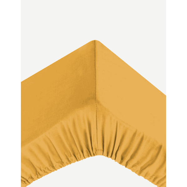 SÁBANA BAJERA DE ALGODÓN, AMARILLO MOSTA