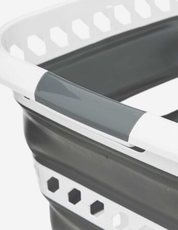 CESTA RETRÁCTIL BLANCO GRIS 40L