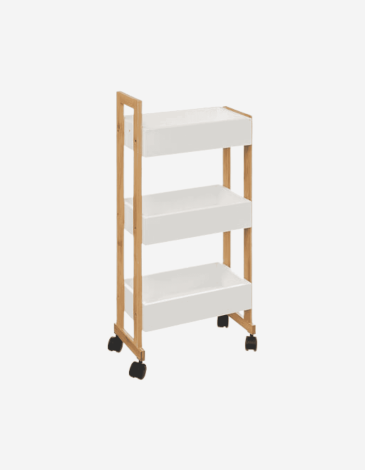 CAMARERA BLANCA 3 ALT. C/RUEDAS NATUR