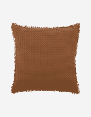 COJIN NIDO DE ABEJA WIDDY 45X45 TERRACOTA