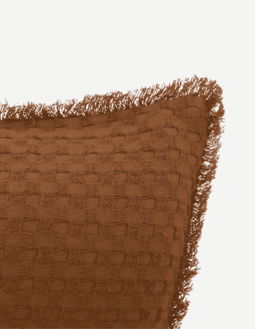 COJIN NIDO DE ABEJA WIDDY 45X45 TERRACOTA