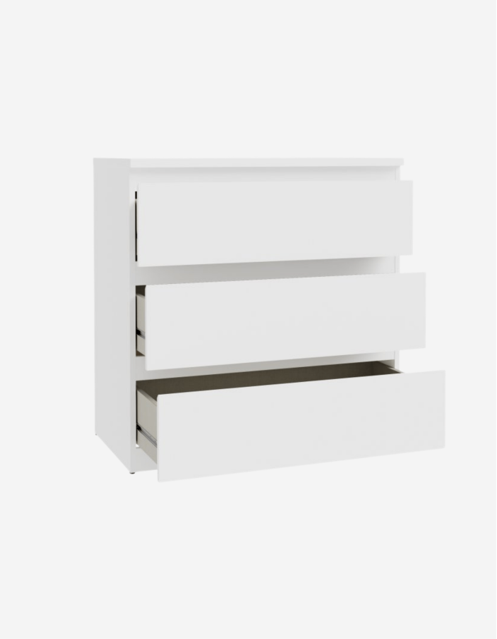 COMODA 3 CAJONES BLANCA 