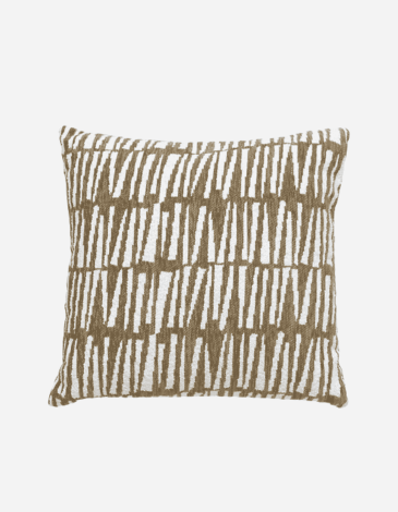 FUNDA COJIN JENI VERDE CAQUI 40X40