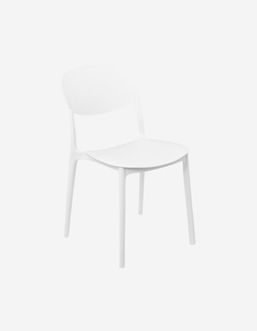 SILLA APILABLE DE PLÁSTICO BLANCA