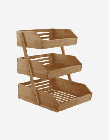 FRUTERO BAMBÚ NATURAL 3 PISOS 30X33X41