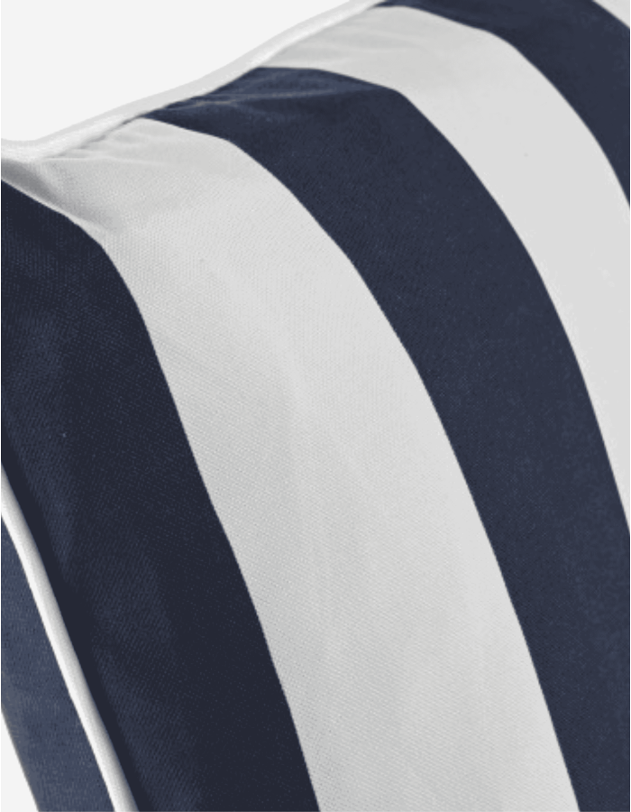 COJÍN POLIESTER 40X40 500GR RAYAS AZUL