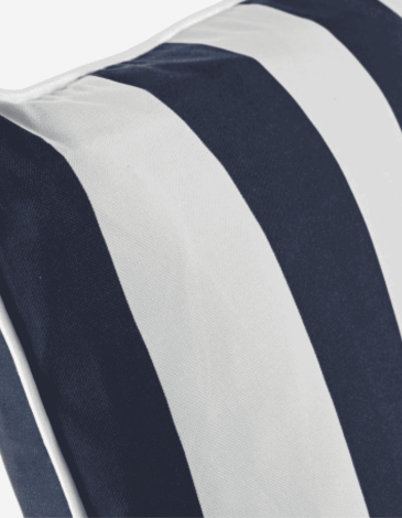 COJÍN POLIESTER 40X40 500GR RAYAS AZUL