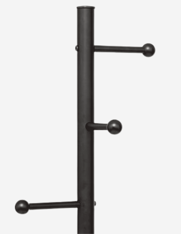 PERCHERO BLACKMARBLE 6 VARILLAS METAL NEGRO