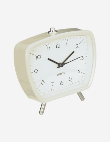 DESPERTADOR CATHY BLANCO MARFIL