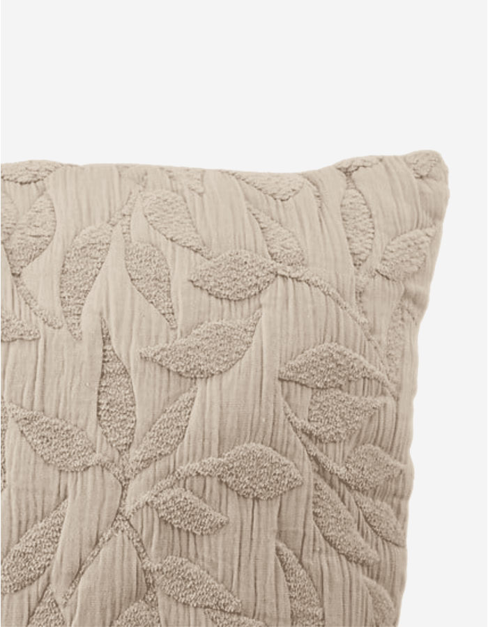 COJIN JACQUARD LETHO 50X50 BEIGE LINO