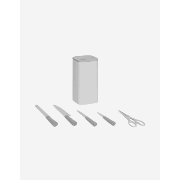 BLOQUE DE 4 CUCHILLOS Y TIJERAS SENSIA