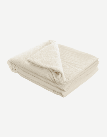 COLCHA POLIESTER 180X260 120GSM MARFIL