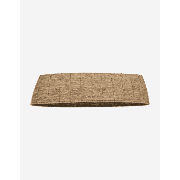 PANTALLA FIBRA METAL NATURAL 100X29X27